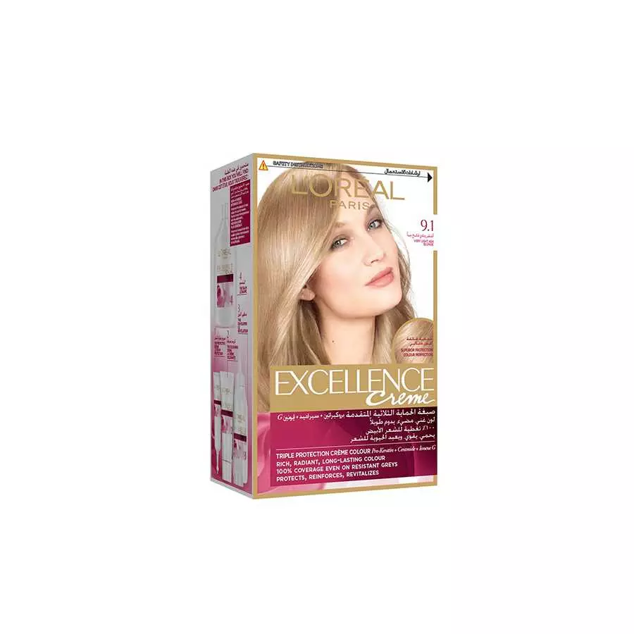 Loreal Excellence Light Ash Blonde Color No. (9.1)