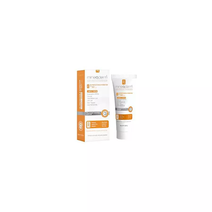 ميناديرم الحماية من الأشعة فوق البنفسجية والترطيب خفيف اللون SPF 50+ (50 مل)